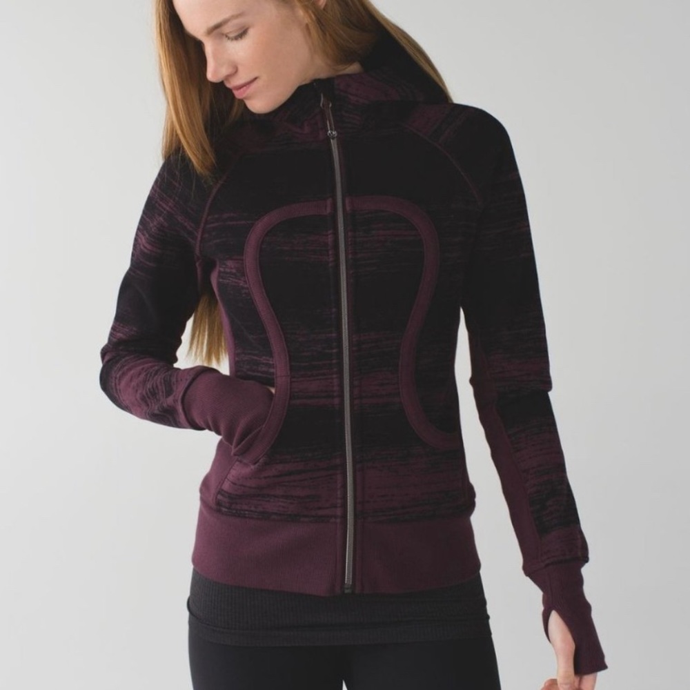 Lululemon Bordeaux drama stripe burgundy hoodie size 4